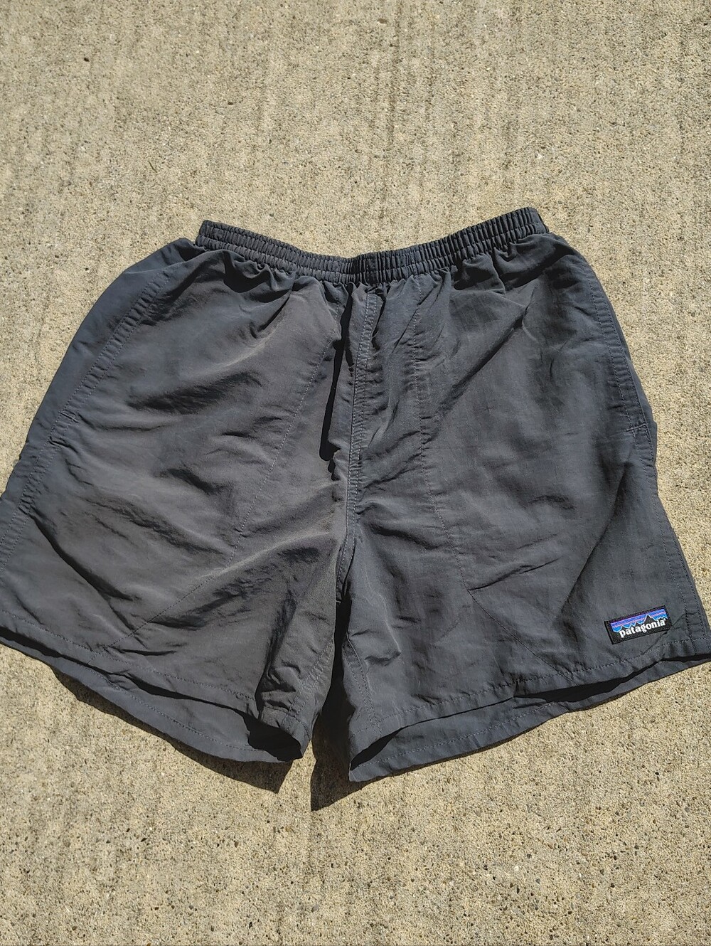Patagonia Baggies Shorts Mens Small Plume Grey 4" Inseam Mesh Liner Swim Hiking